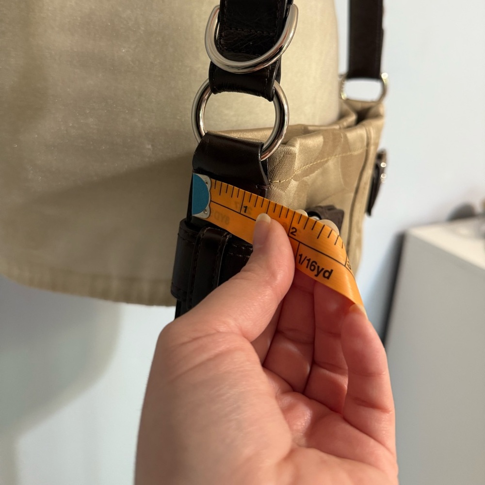Coach Signature 2011 Tan and Brown Crossbody Bag - Picture 15 of 16